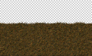 isolated Isometric brown field grass landscape 3d rendering