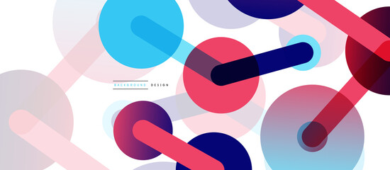 Abstract background. Round dots connected by lines. Trendy techno business template for wallpaper, banner, background or landing