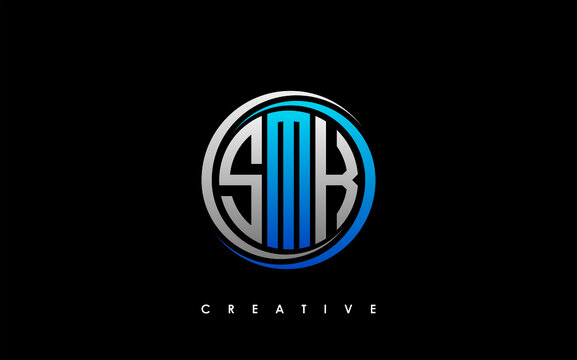 SMK Letter Initial Logo Design Template Vector Illustration