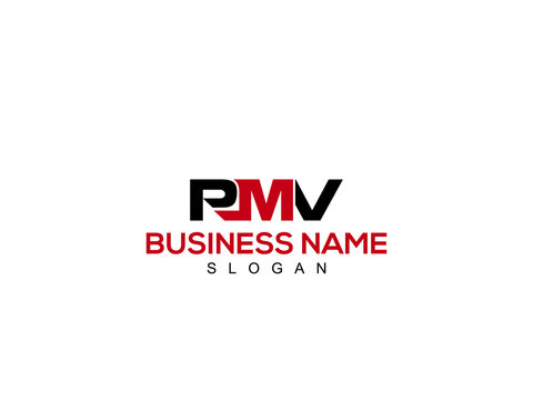 Initial letter PMV logo, Colorful pm Icon Logo Design