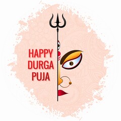 Beautiful durga puja celebration background