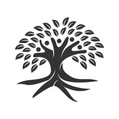 Family Tree Icon Illustration Brand Identity