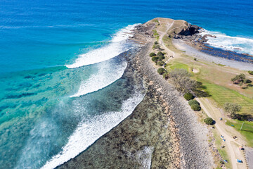 Crescent Head - NSW Australia Aerial view of surf break