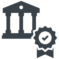banking glyph style icon