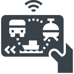 city glyph style icon