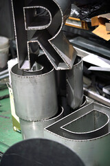 금속, 용접, 알파벳, 글자, 금형, 모형, 