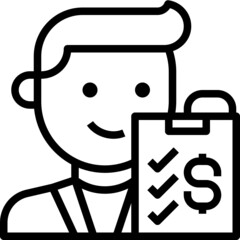 financial modern line style icon