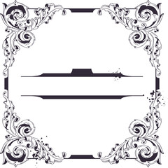 Heraldry Calligraphic Frame 02