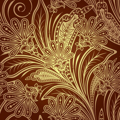 Seamless Gold Pattern 03