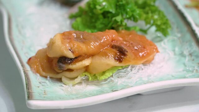 Korean seafood dish. Side dishes. sea ​​squirt.