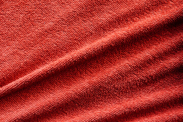 Elegant red silk, luxurious fabric texture, elegant background design.