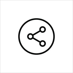 Share icon with square and arrow vector illustration on white background