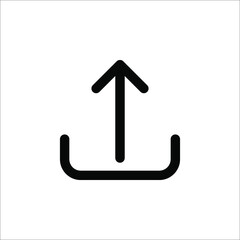 Share icon with square and arrow vector illustration on white background