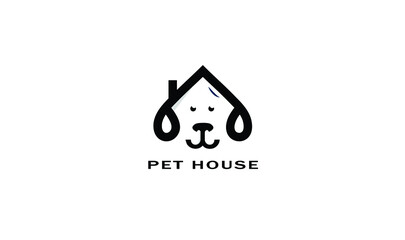 Plakat dog cat pet house home love logo vector icon design