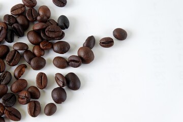 Coffee beans isolated on white background