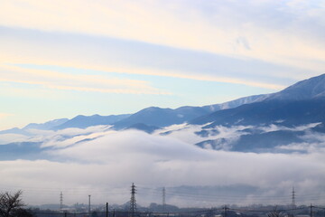 Fototapeta premium 田舎の風景、雲海