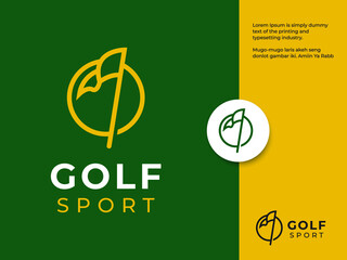 golf sport club logo design concept