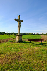 Landschaft und Baggerseen bei Dörfleins, Teil des LIFE-Naturprojekt Oberes Maintal, Stadt Hallstadt, Landkreis Bamberg, Oberfranken, Franken, Bayern, Deutschland