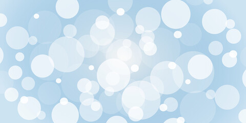 Abstract Bokeh defocused light background. Blurry effect blue backdrop. Vector illustration. 