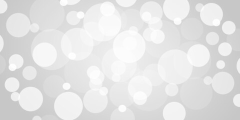 Abstract Bokeh defocused light background. Blurry effect grey back drop. Vector illustration. 