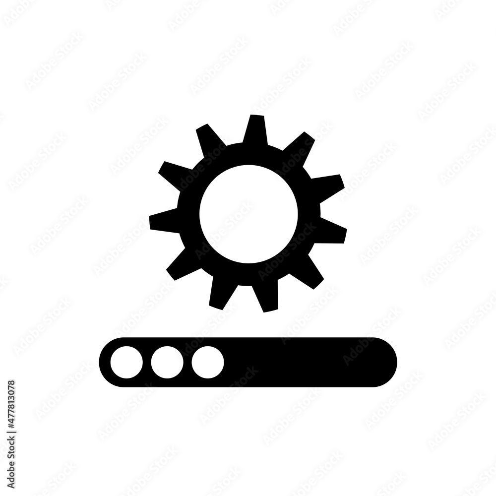 Poster system update icon isolated on white background