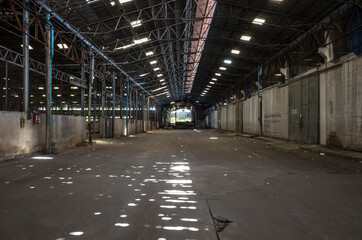 abandoned warehouse background