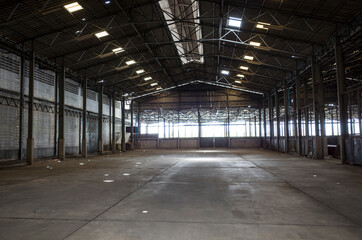 abandoned warehouse background