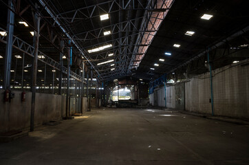 abandoned warehouse background