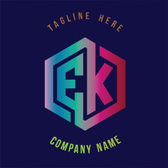 EK lettering logo is simple, easy to understand and authoritative