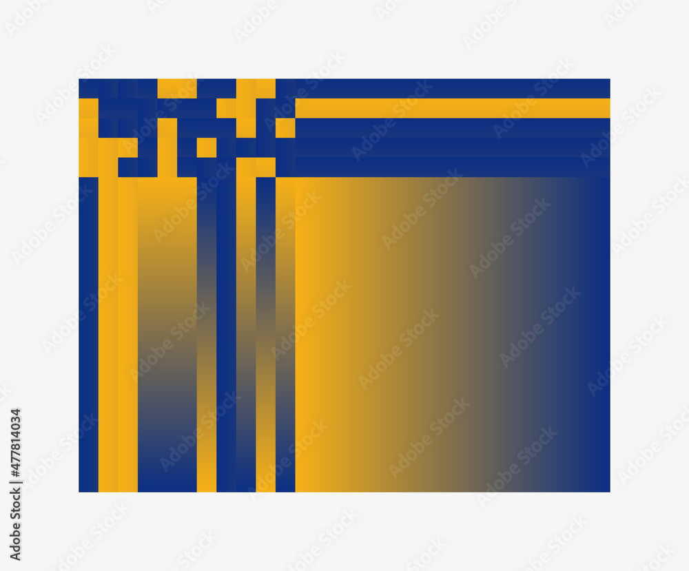 Poster generative design artwork of abstract vector generated shapes composition