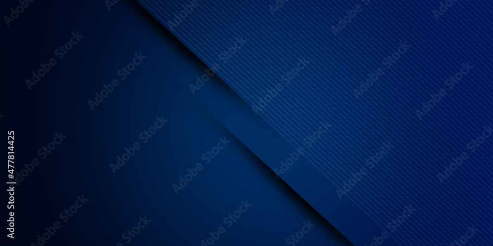 Poster blue background with abstract line modern element for banner, presentation design and flyer