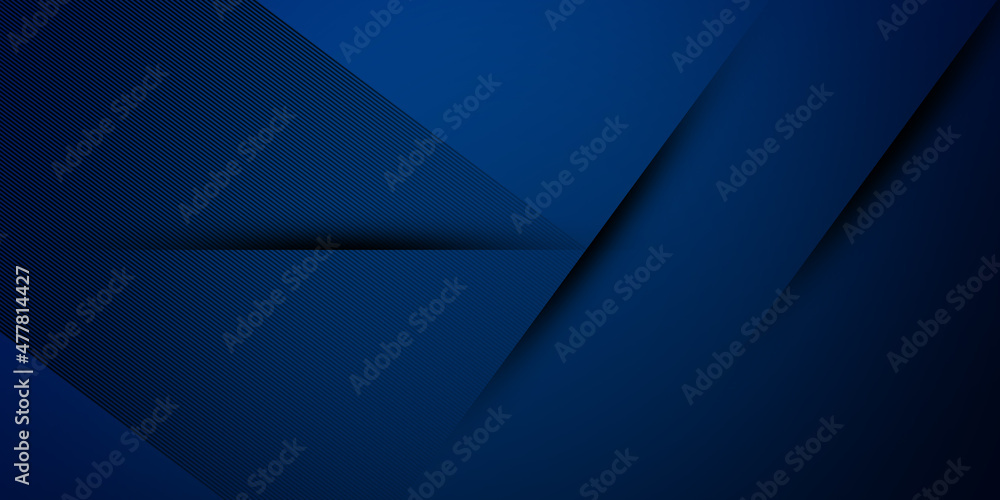Poster blue background with abstract line modern element for banner, presentation design and flyer