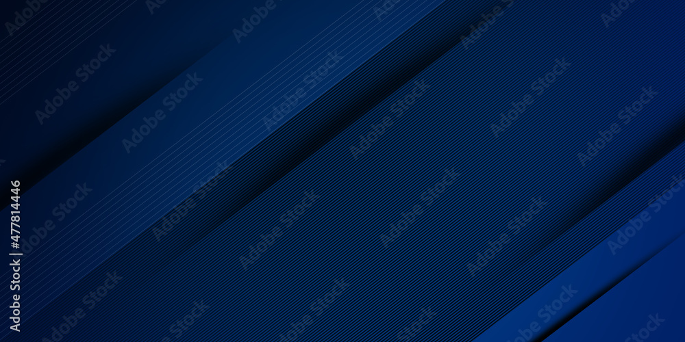 Poster blue background with abstract line modern element for banner, presentation design and flyer