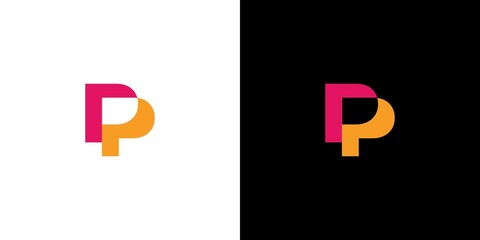 Simple and modern PP  logo design