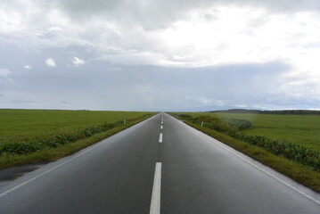 北海道の直線道路
