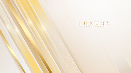 Elegant background with diagonal gold line elements and glitter light effect.