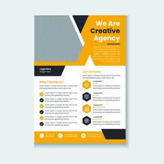 Fototapeta na wymiar Creative Modern And Professional Corporate Business Flyer Template Design