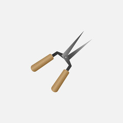 Steel Shear icon, flat style. - Vector