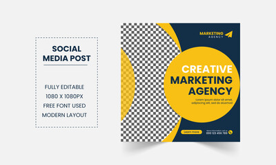 Digital marketing social media post and web banner template