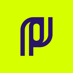 Letter P logo. Icon design. Template elements. Geometric abstract logos