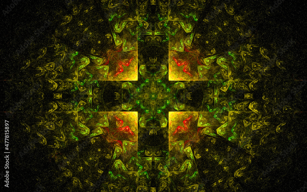 Aufkleber digital illustration abstract image generated fractal background image wallpaper pattern of various 