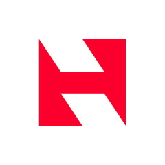 Letter H logo. Icon design. Template elements. Geometric abstract logos