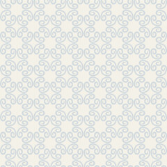 Seamless background with floral ornament on white, vector