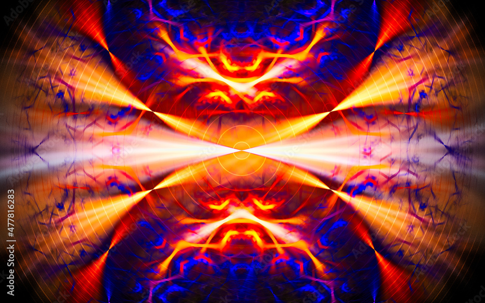 Poster digital illustration abstract image generated fractal background image wallpaper pattern of various 