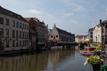 Fototapeta premium Riverside in Ghent, Belgium.