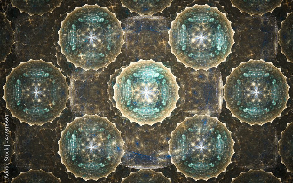 Aufkleber digital illustration abstract image generated fractal background image wallpaper pattern of various 