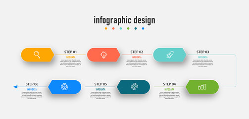 Infographic design template process diagram presentations workflow layout banner flowchart