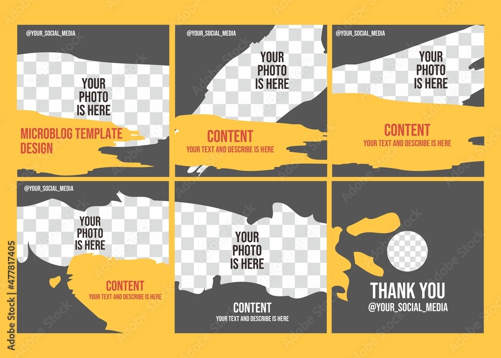 Poster carousel or microblog design template with vector file for your digital creative content.