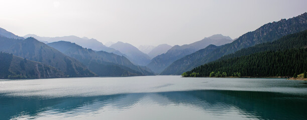 Tianchi Lake in Tianshan Mountain, Xinjiang, China