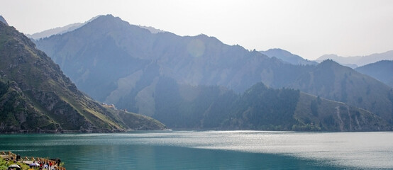 Tianchi Lake in Tianshan Mountain, Xinjiang, China